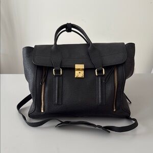 3.1 Phillip Lim Pashli Black Leather Bag